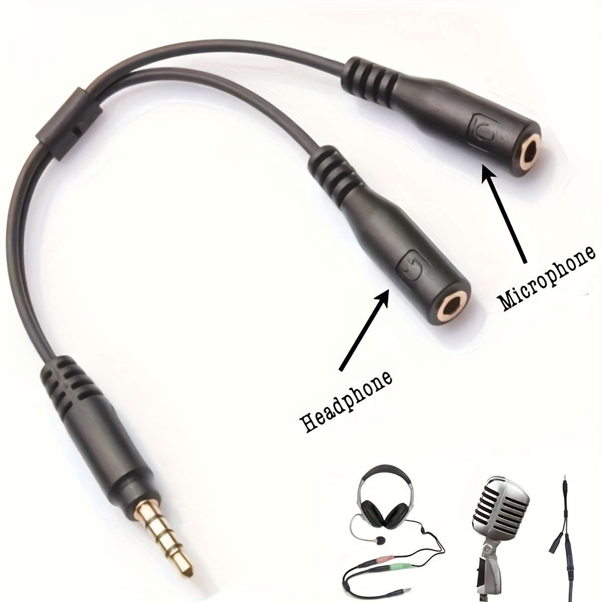 Audio Splitter Y - 3.5 ملم صوت ستيريو 1 ذكر