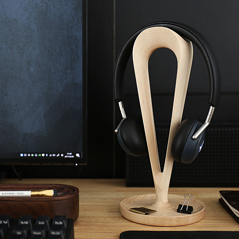 حامل سماعات رأس من خشب الجوز،  - مراجعة Headphone Stand Desk وسعره