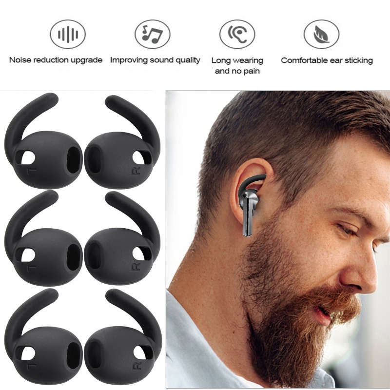 1-10 أزواج من أجنحة السيليكون  - مراجعة Silicone Ear Tip Replacement وسعره